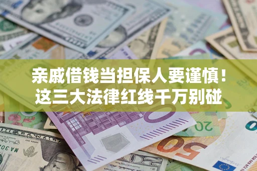 北京亲戚借钱当担保人要谨慎！这三大法律红线千万别碰