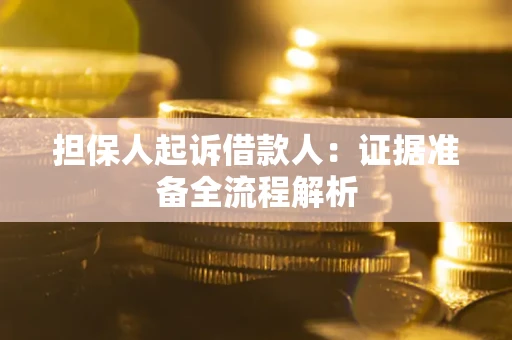 北京担保人起诉借款人：证据准备全流程解析
